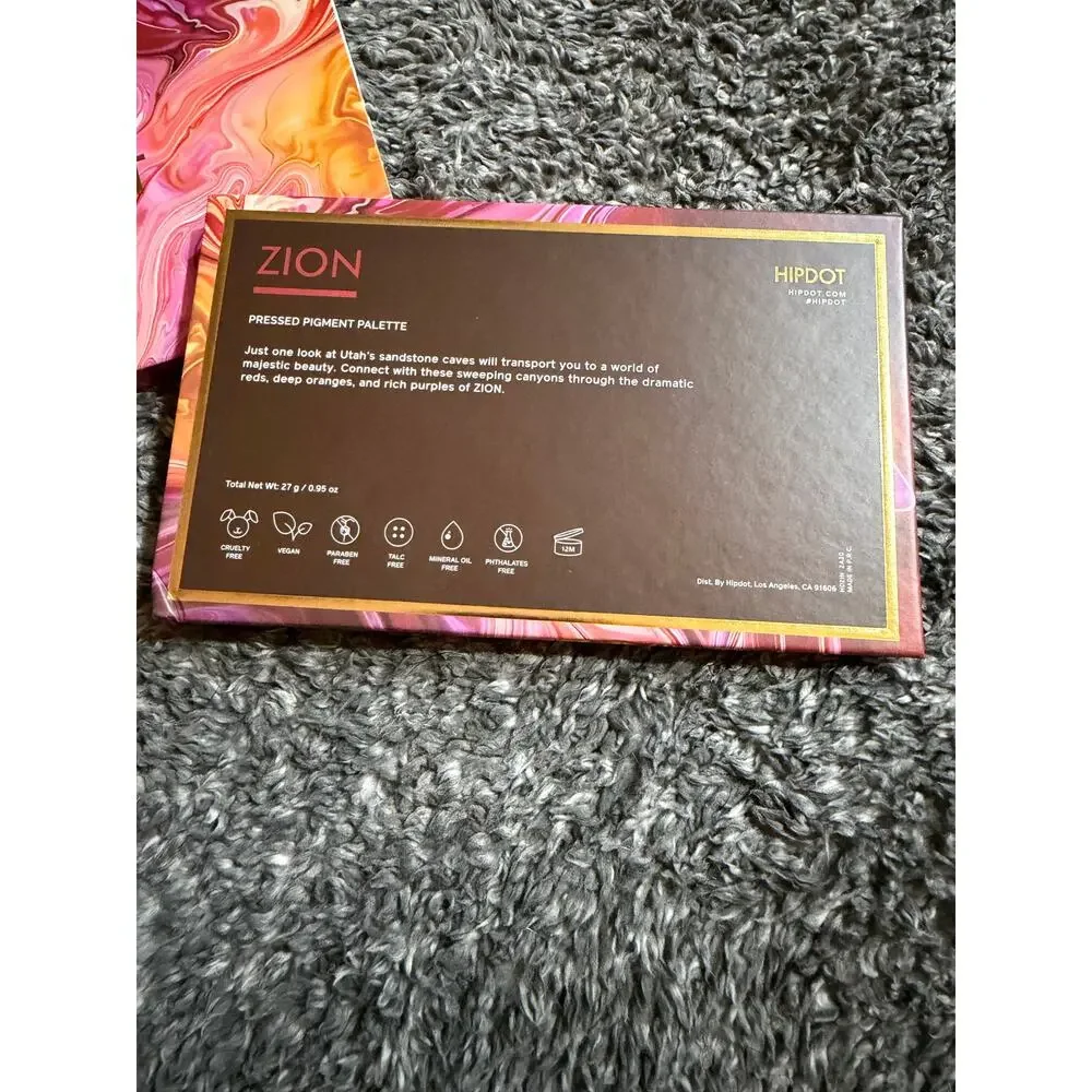 HipDot Zion Pressed Pigment‎ Palette Warm Pink Orange Purple Eyeshadow 15 Pan